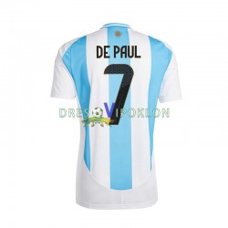 Argentina De Paul 7 Copa America Dres Domaći 2024 Kratkih Rukava ,Muški