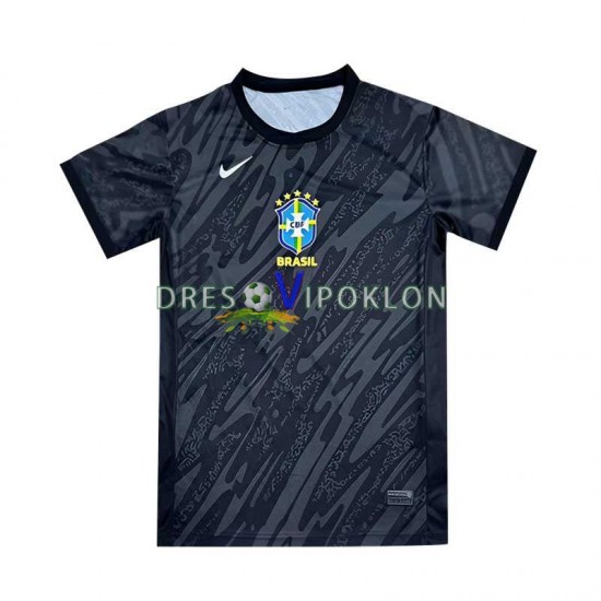 Brazil Golmanski Copa America Dres Gostujući 2024 Kratkih Rukava ,Muški