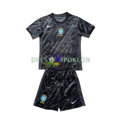 Brazil Golmanski Copa America Dres Gostujući 2024 Kratkih Rukava ,Dječji Komplet