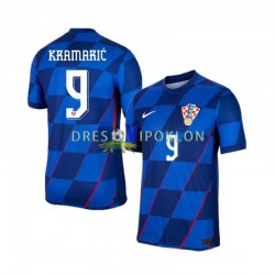 Hrvatska Andrej Kramaric 9 Dres Gostujući Euro 2024 Kratkih Rukava ,Muški