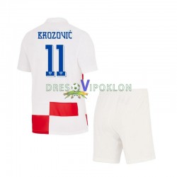 Hrvatska Marcelo Brozovic 11 Dres Domaći Euro 2024 Kratkih Rukava ,Dječji Komplet