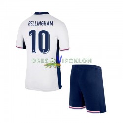 Engleska Jude Bellingham 10 Dres Domaći Euro 2024 Kratkih Rukava ,Dječji Komplet