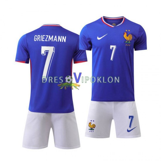 Francuska Antoine Griezmann 7 Dres Domaći Euro 2024 Kratkih Rukava ,Dječji Komplet