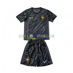 Francuska Golmanski Dres Gostujući Euro 2024 Kratkih Rukava ,Dječji Komplet