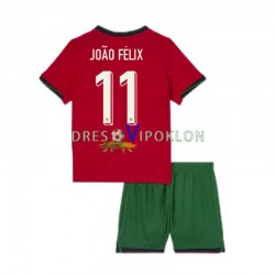 Portugal Joao Felix 11 Dres Domaći Euro 2024 Kratkih Rukava ,Dječji Komplet