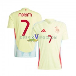 Španjolska Alvaro Morata 7 Dres Gostujući Euro 2024 Kratkih Rukava ,Muški