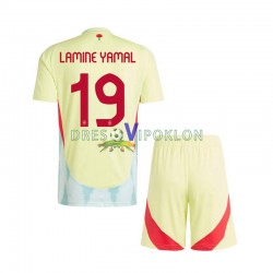 Španjolska Lamine Yamal 19 Dres Gostujući Euro 2024 Kratkih Rukava ,Dječji Komplet