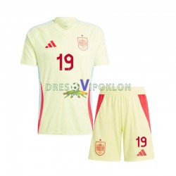 Španjolska Lamine Yamal 19 Dres Gostujući Euro 2024 Kratkih Rukava ,Dječji Komplet