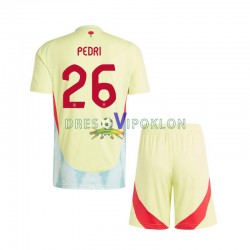Španjolska Pedri 26 Dres Gostujući Euro 2024 Kratkih Rukava ,Dječji Komplet