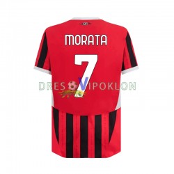 AC Milan Alvaro Morata 7 Dres Domaći 2024-2025 Kratkih Rukava ,Muški