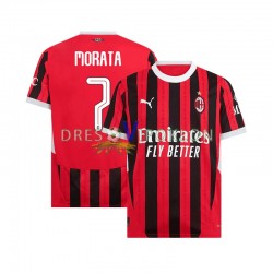 AC Milan UCL Font MORATA 7 Dres Domaći 2024-2025 Kratkih Rukava ,Muški