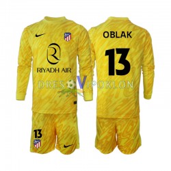 Atlético Madrid Golmanski Jan Oblak 13 Dres Treći 2024-2025 Dugim Rukavima ,Dječji Komplet