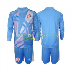 Kostarika Golmanski Plava Dres Domaći 2024 Dugim Rukavima ,Dječji Komplet