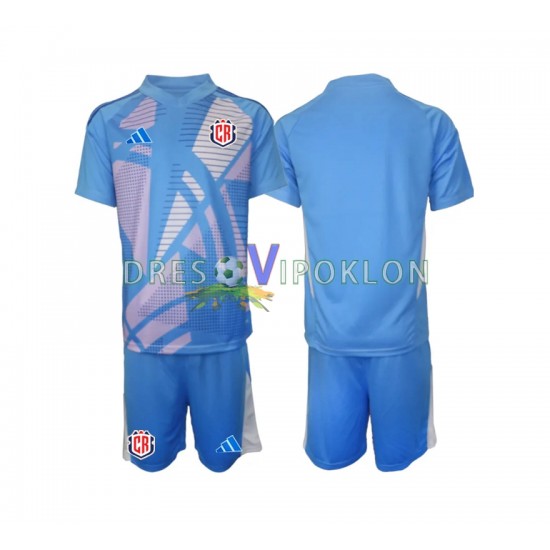Kostarika Golmanski Plava Dres Domaći 2024 Kratkih Rukava ,Dječji Komplet