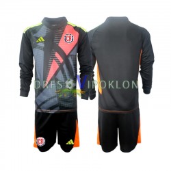 Kostarika Golmanski Crno Dres Treći 2024 Dugim Rukavima ,Dječji Komplet