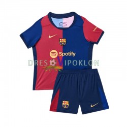 FC Barcelona Dres Domaći 2024-2025 Kratkih Rukava ,Dječji Komplet