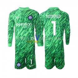 Inter Milan Golmanski Yann Sommer 1 Dres Domaći 2024-2025 Dugim Rukavima ,Dječji Komplet