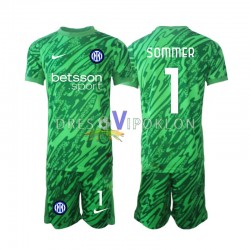 Inter Milan Golmanski Yann Sommer 1 Dres Domaći 2024-2025 Kratkih Rukava ,Dječji Komplet