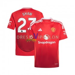 Manchester United Luke Shaw 23 Crvena Dres Domaći 2024-2025 Kratkih Rukava ,Muški