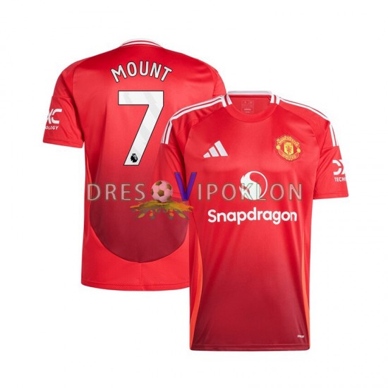 Manchester United Mason Mount 7 Crvena Dres Domaći 2024-2025 Kratkih Rukava ,Muški