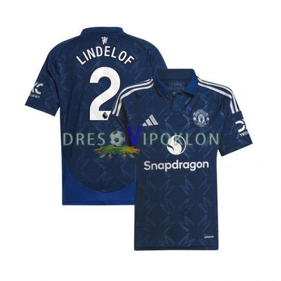 Manchester United Victor Lindelof 2 Dres Gostujući 2024-2025 Kratkih Rukava ,Muški