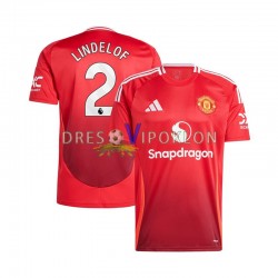 Manchester United Victor Lindelof 2 Crvena Dres Domaći 2024-2025 Kratkih Rukava ,Muški