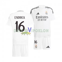 Real Madrid ENDRICK 16 Dres Domaći 2024-2025 Kratkih Rukava ,Dječji Komplet