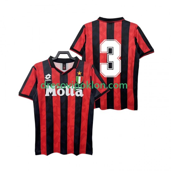 AC Milan 3 1993 Retro Dres Domaći 1994 Kratkih Rukava ,Muški