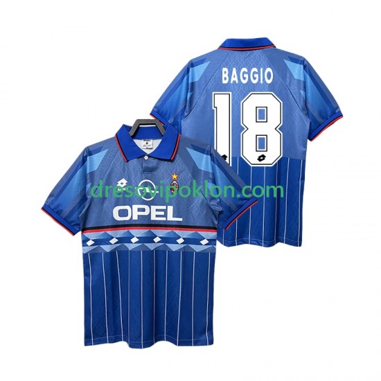 AC Milan BAGGIO 18 1995 1996 Retro Dres Gostujući Kratkih Rukava ,Muški