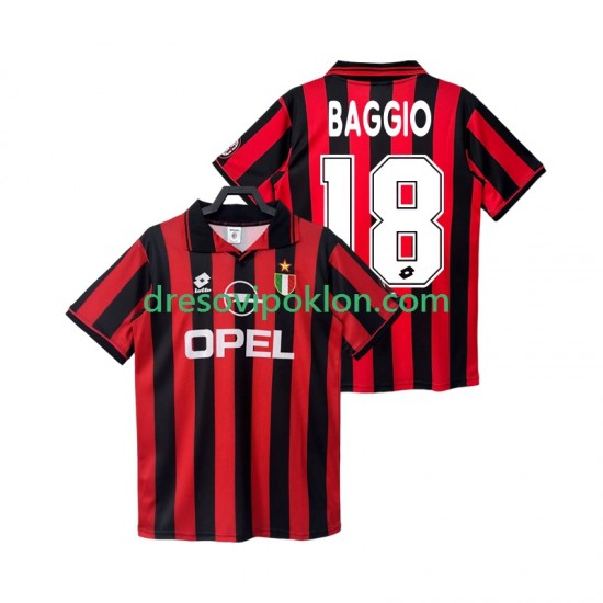 AC Milan BAGGIO 18 1996 1997 Retro Dres Domaći Kratkih Rukava ,Muški