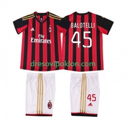 AC Milan BALOTELL 45 2013 2014 Retro Dres Domaći Kratkih Rukava ,Dječji Komplet