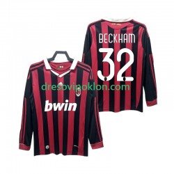 AC Milan BECKHAM 32 2009 Retro Dres Domaći 2010 Dugim Rukavima ,Muški