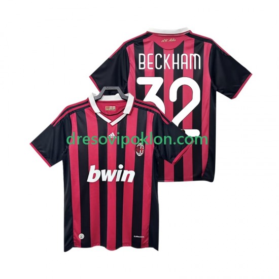 AC Milan BECKHAM 32 2009 Retro Dres Domaći 2010 Kratkih Rukava ,Muški