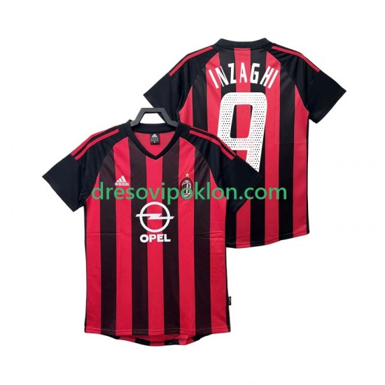 AC Milan INZAGHI 9 2003 Retro Dres Domaći 2002 Kratkih Rukava ,Muški