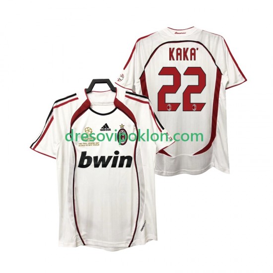 AC Milan KAKA 22 2007 Retro Dres Gostujući 2006 Kratkih Rukava ,Muški