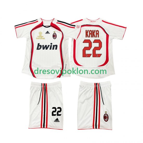 AC Milan KAKA 22 2007 Retro Dres Gostujući 2006 Kratkih Rukava ,Dječji Komplet