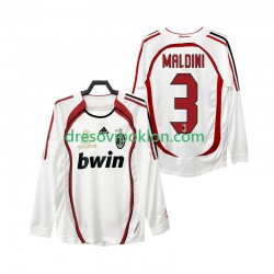 AC Milan MALDINI 3 2007 Retro Dres Gostujući 2006 Dugim Rukavima ,Muški