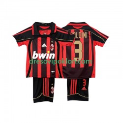 AC Milan MALDINI 3 2007 Retro Dres Domaći 2006 Kratkih Rukava ,Dječji Komplet