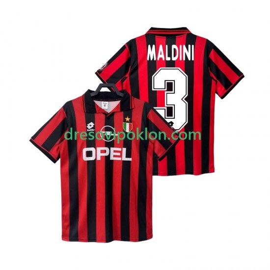 AC Milan MALDINI 3 1996 1997 Retro Dres Domaći Kratkih Rukava ,Muški