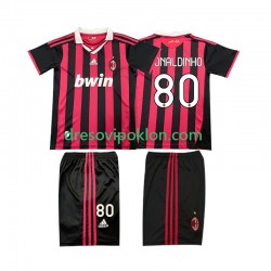 AC Milan RONALDINHO 80 2009 Retro Dres Domaći 2010 Kratkih Rukava ,Dječji Komplet