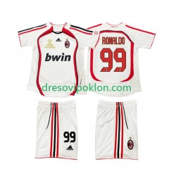 AC Milan RONALDO 9 2007 Retro Dres Gostujući 2006 Kratkih Rukava ,Dječji Komplet
