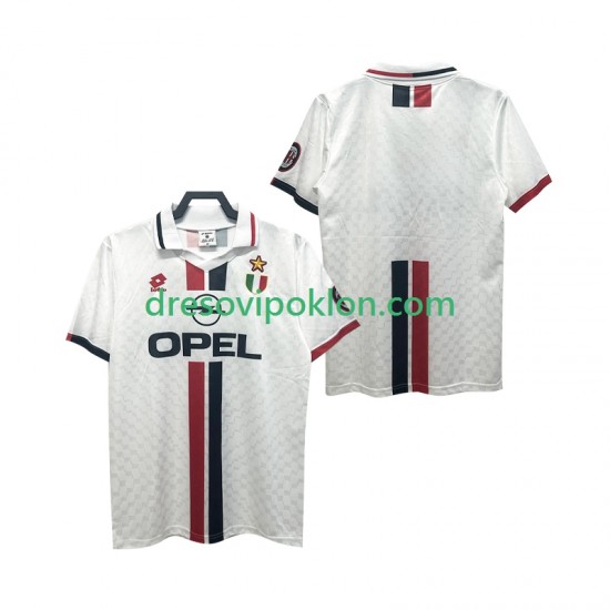 AC Milan 1996 1997 Retro Dres Gostujući Kratkih Rukava ,Muški