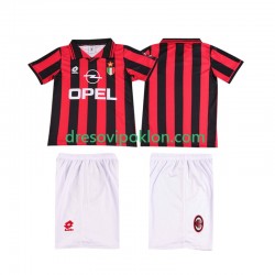 AC Milan 1996 1997 Retro Dres Domaći Kratkih Rukava ,Dječji Komplet