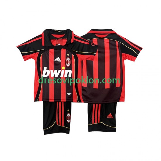 AC Milan 2007 Retro Dres Domaći 2006 Kratkih Rukava ,Dječji Komplet