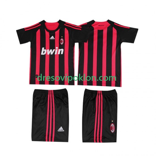 AC Milan 2009 Retro Dres Domaći 2008 Kratkih Rukava ,Dječji Komplet