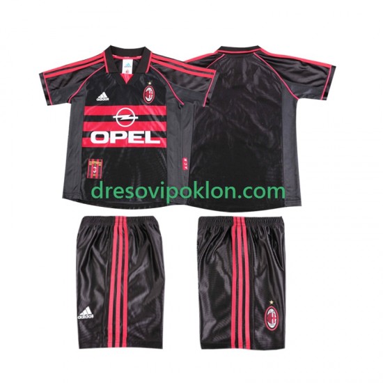 AC Milan Retro Dres Treći 1998 1999 Kratkih Rukava ,Dječji Komplet