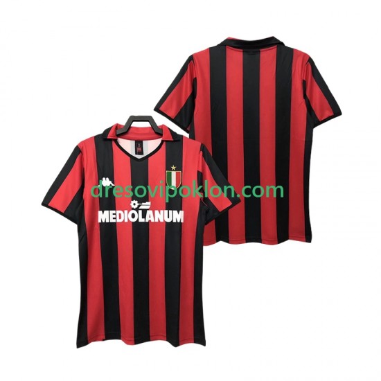 AC Milan 1988 1989 Retro Dres Domaći Kratkih Rukava ,Muški