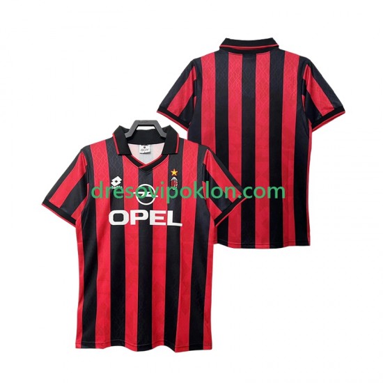 AC Milan 1995 1996 Retro Dres Domaći Kratkih Rukava ,Muški