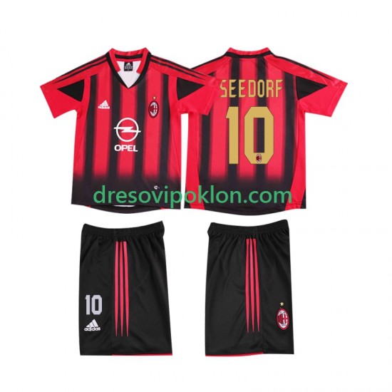 AC Milan SEEDORF 10 2005 Retro Dres Domaći 2004 Kratkih Rukava ,Dječji Komplet