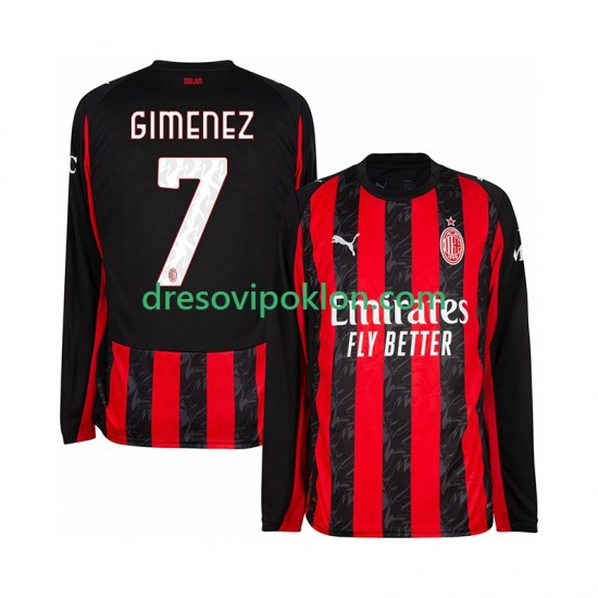 AC Milan Santiago Gimenez 7 Dres Domaći 2025-2026 Dugim Rukavima ,Muški